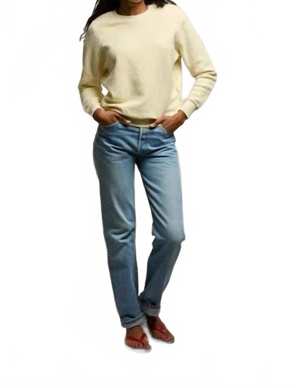 NEW PERFECTWHITETEE ziggy perfect sweatshirt in custard